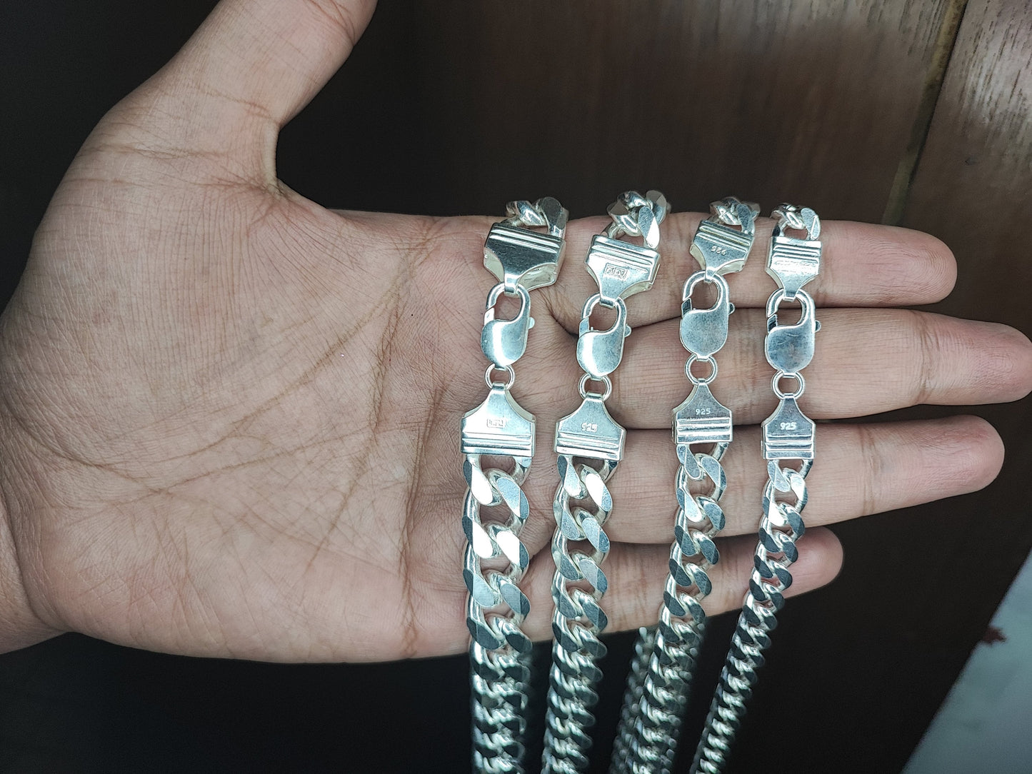 13-8mm Heavy Solid 925 Sterling Silver Men's Miami Cuban curb Chain Necklace Anti-Tarnish, wide 18"-28" Inch Hop with Fine quality Clasp
