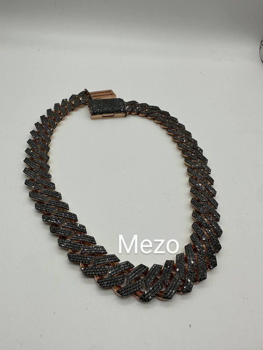 20mm Black VVS1 Quality Moissanite Diamond Cuban chain | 925 Solid Sterling Silver | Silver | Cuban Curb Link Chain | Special Box Closure