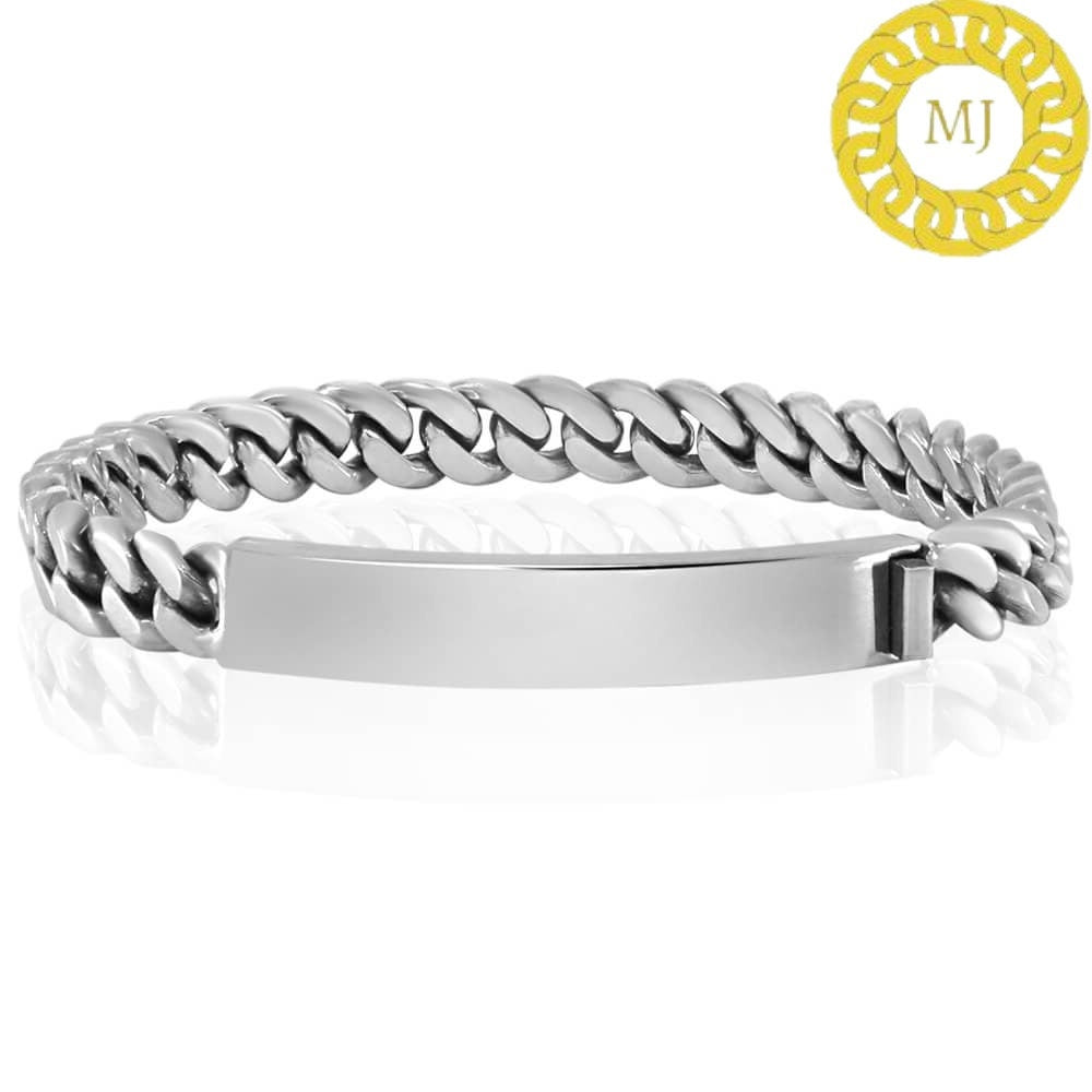 Sterling Silver Id Cuban Link Bracelet, Custom Name Bracelets ,Cuban Chain,Heavy 925 Silver Men's Bracelet,Cuban bracelet men,men's bracelet