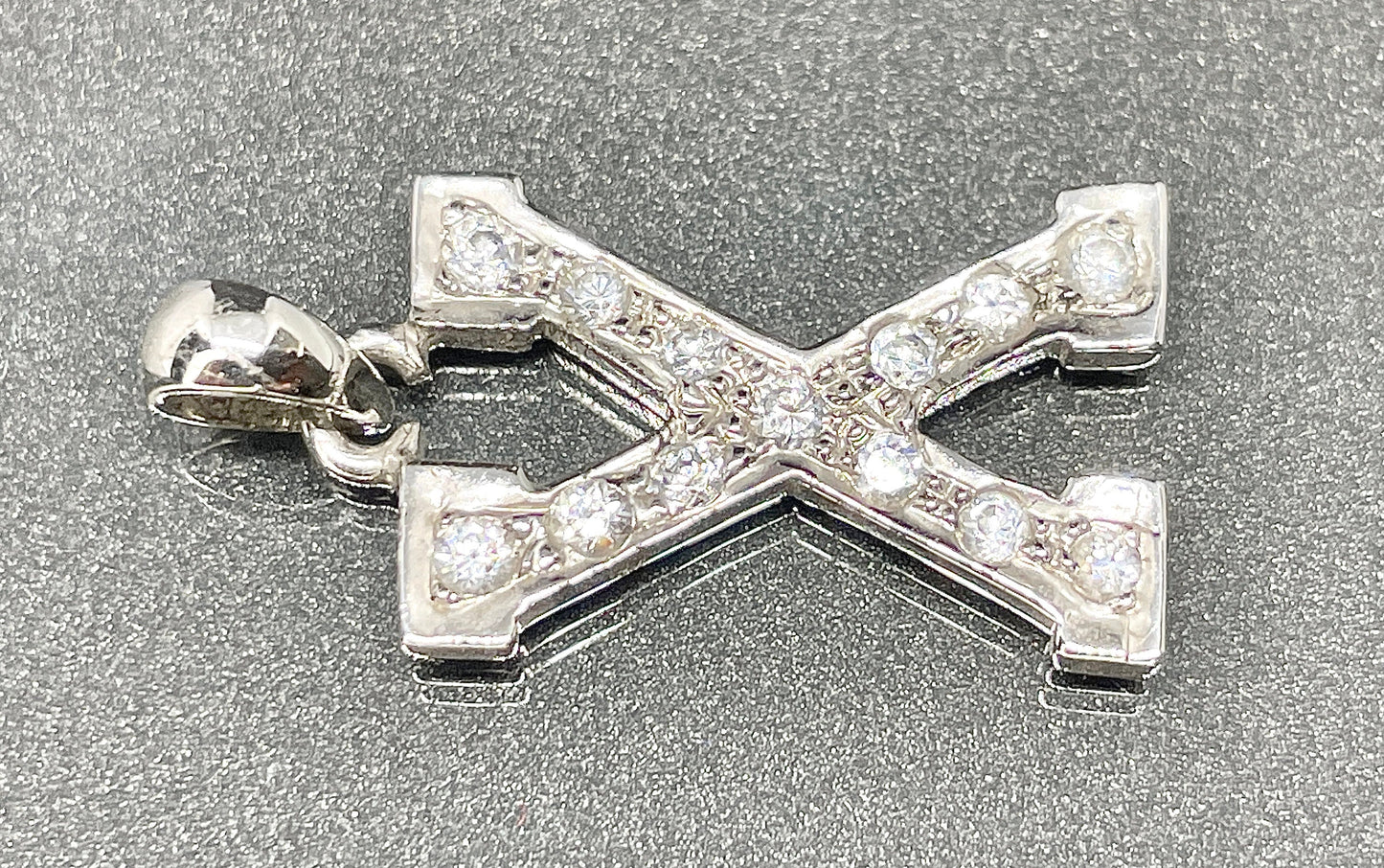 Moissanite Letter Pendant/ X Alphabet Moissanite Diamond Pendant/ Name Letter Diamond Pendant/ Customized Letter Pendant/