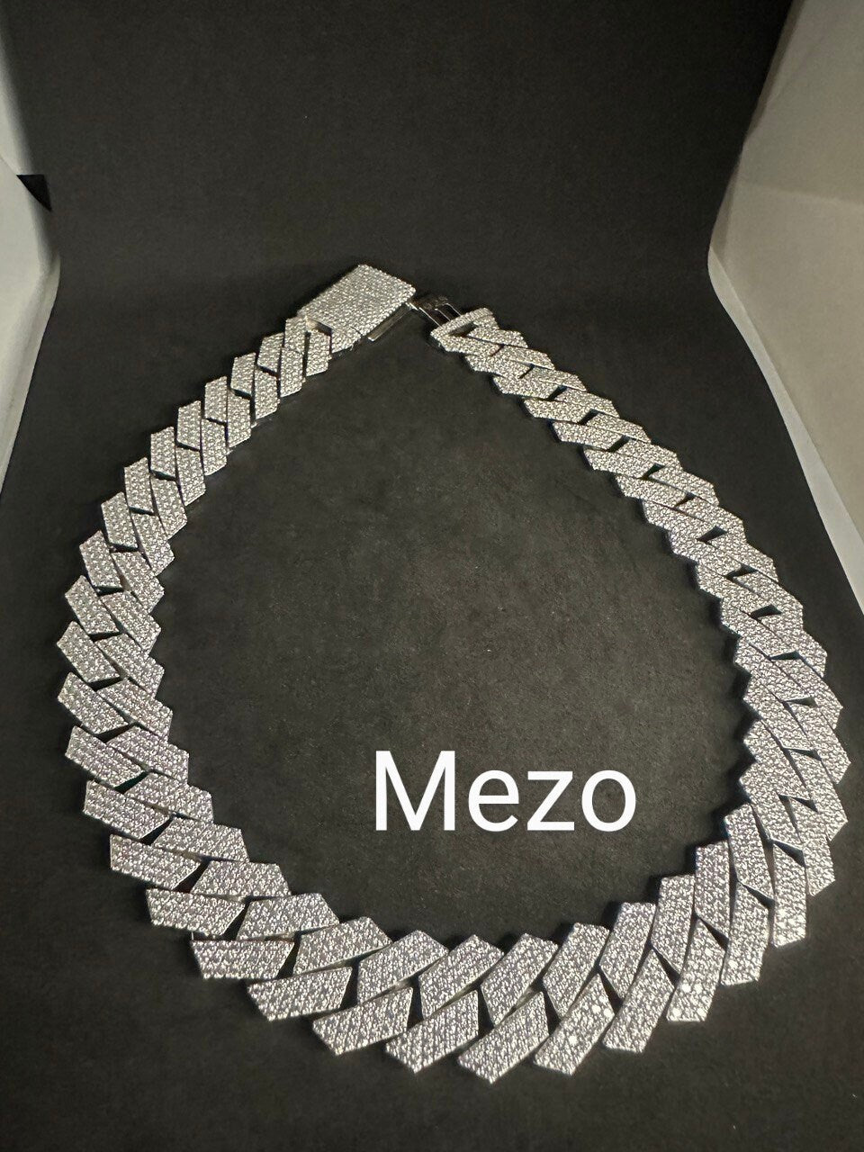 Heavy Solid 925 Sterling Silver Men VVS1 Moissanite Diamonds Studded Cuban Chain,three Row Icedout Rapper chains,26mm wide,Quality Box Clasp