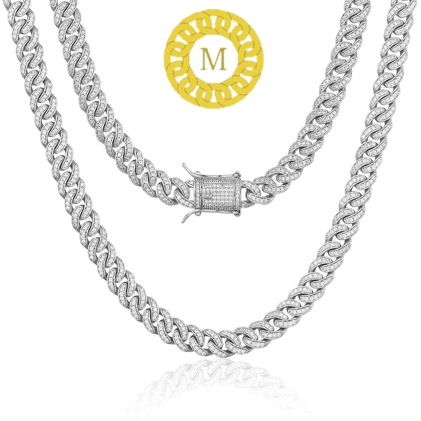 8 MM | VVS Moissanite Diamond Cuban link Chain | Hip Hop Miami Cuban | Iced Out Cuban Chain | GRA certified | Moissanite Cuban Necklace