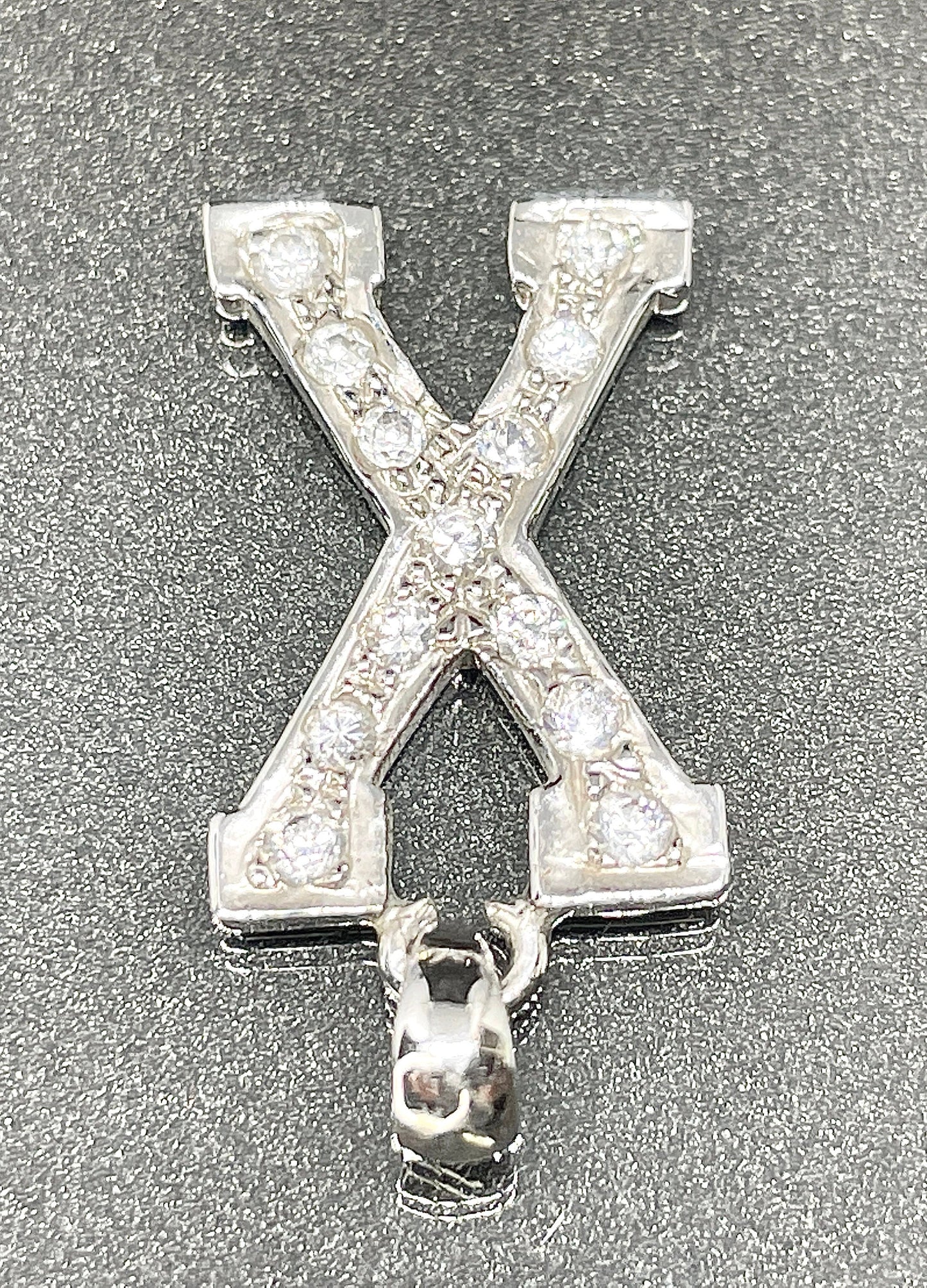 Moissanite Letter Pendant/ X Alphabet Moissanite Diamond Pendant/ Name Letter Diamond Pendant/ Customized Letter Pendant/