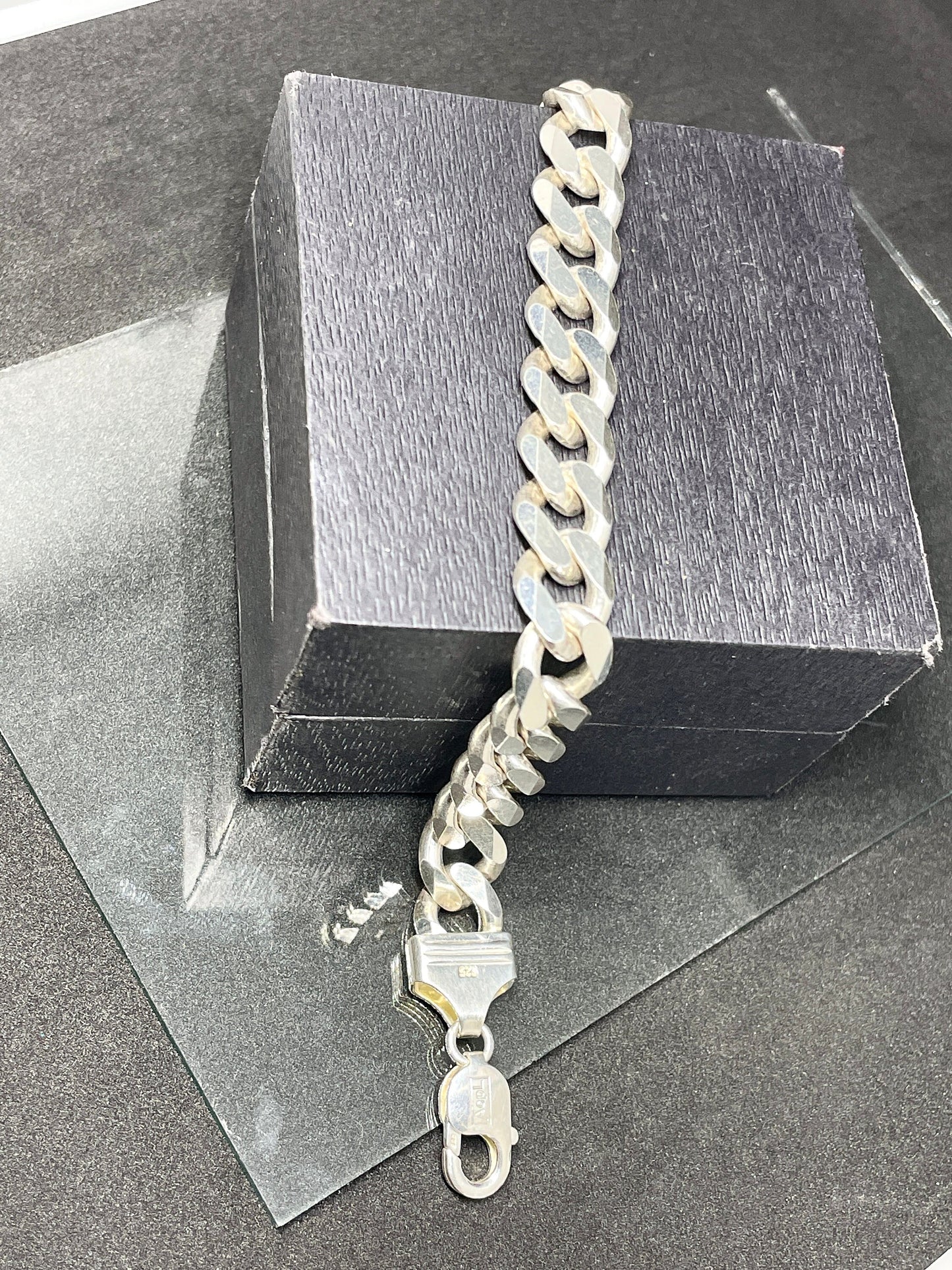 Big Boy's Cuban / Curb Style Men's Silver Bracelet in 925 Sterling Silver With Shiny Lobster Lock System | 11 MM X 8.5" Length-Gifts for Him