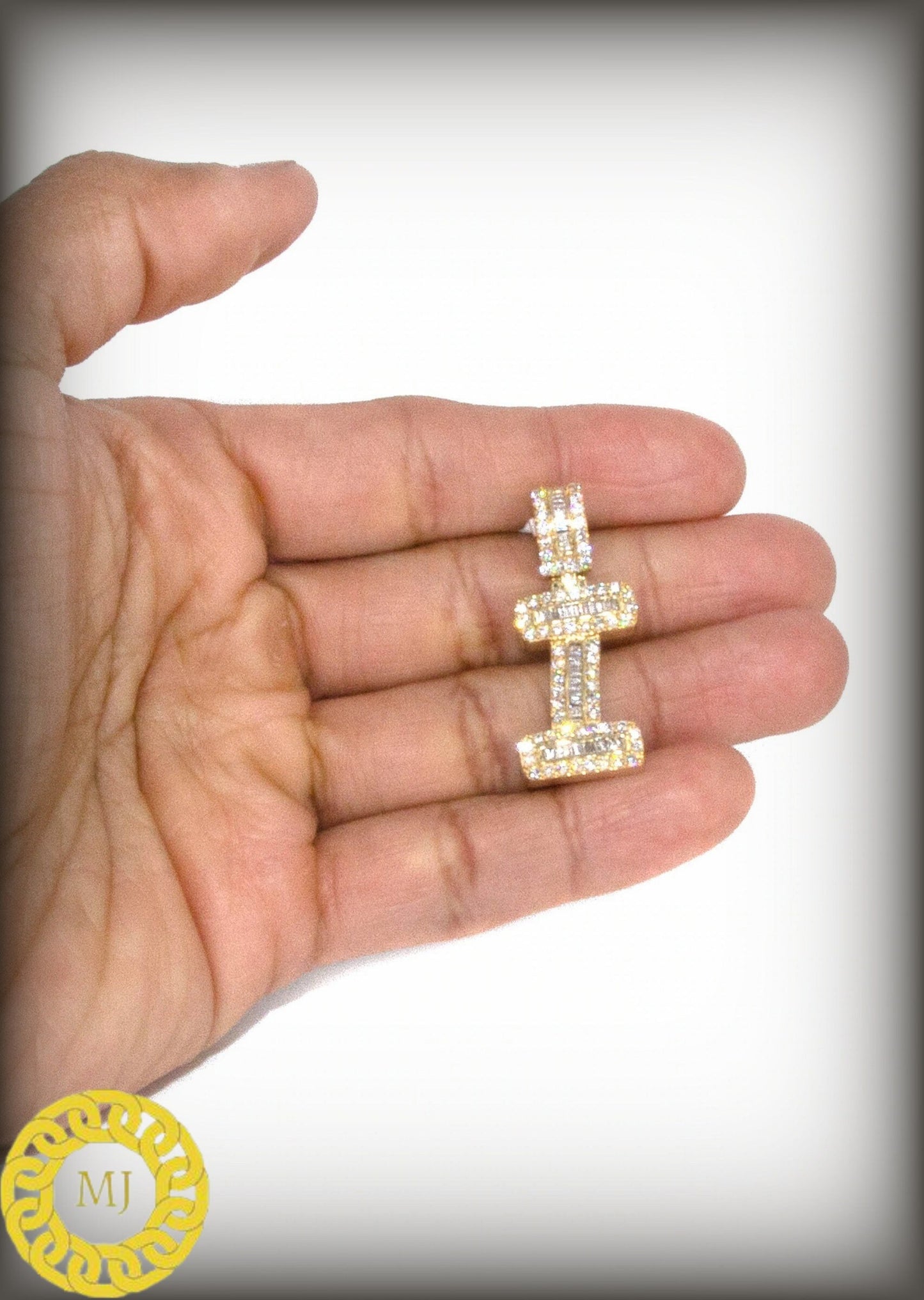 Custom Initial Alphabet Pendant | 925 Sterling Silver Gold Plated | VVS1 Moissanite pass diamond tester | flaying charm HipHop Pendant
