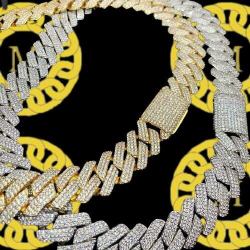 20MM Thick Iced Out Moissanite Cuban Link Chain I High Quality I 14K Gold Plated I Heavy Weight | VVS1 D colour GRA certified | Gift for him