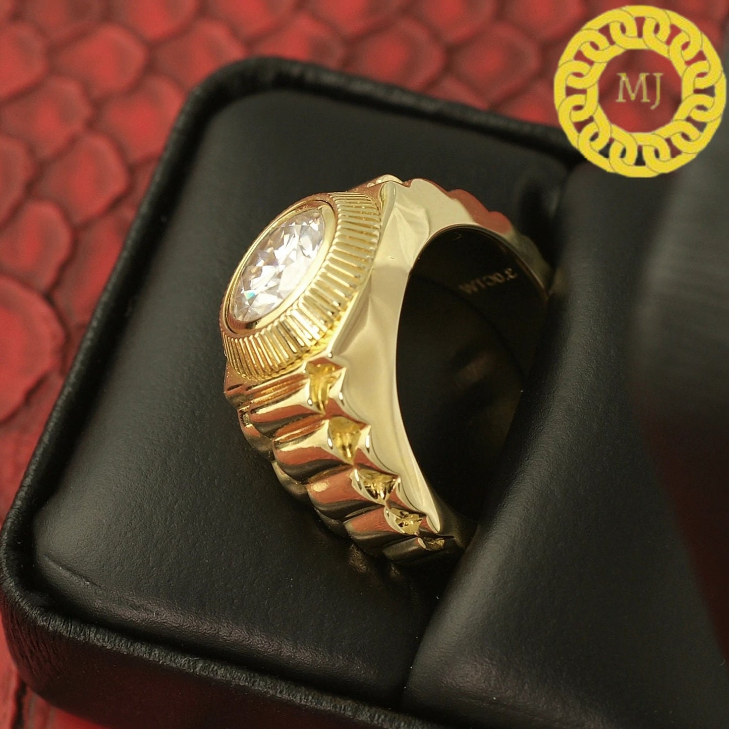 Diamond Majesty men's Ring, VVS1 Moissanite Iced Out Diamond Ring For Men , Wedding Groom's Ring, Diamond Signet Ring, Hip-Hop Men's Ring