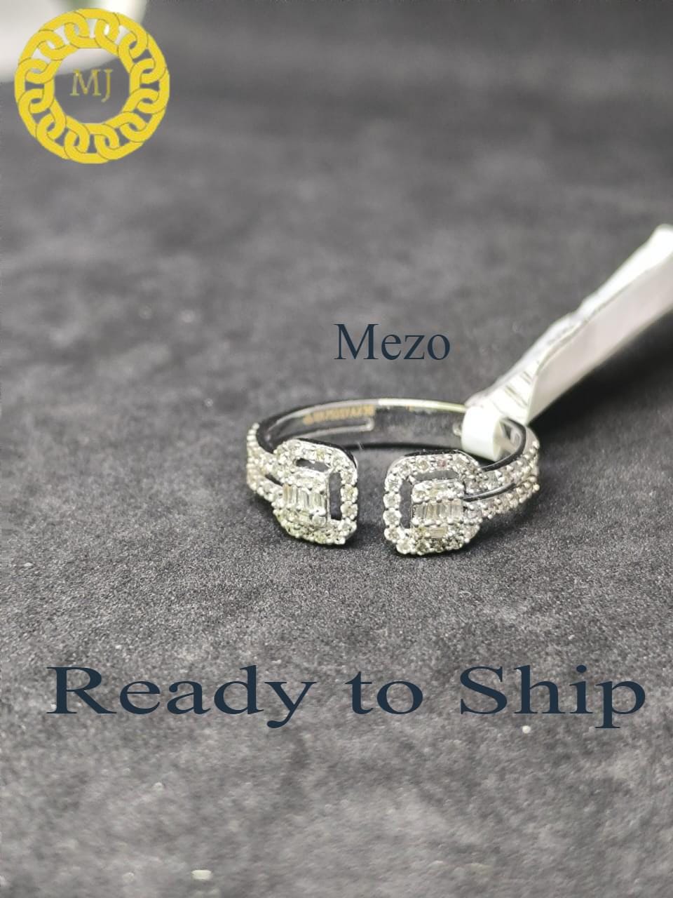 Real Diamond Ring-Natural Diamonds-18k Gold-April birthstone ring-Engagement Ring-Gift for her-minimalist Diamond ring-open diamond ring