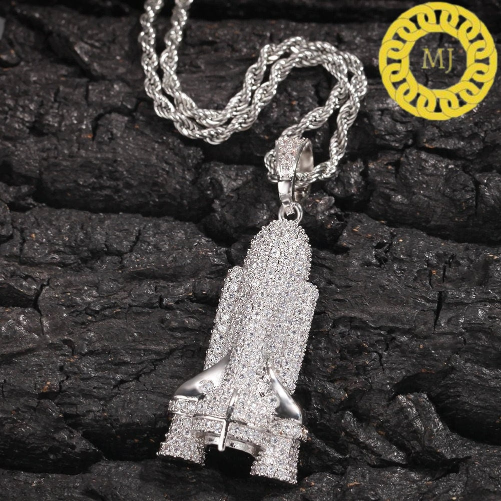 Moissanite diamond 3D Rocket Spacecraft Pendant Necklace, Silver 925,Icedout Rocket Pendant,Flawless VVS Moissanite jewelry,Rocket jewelry