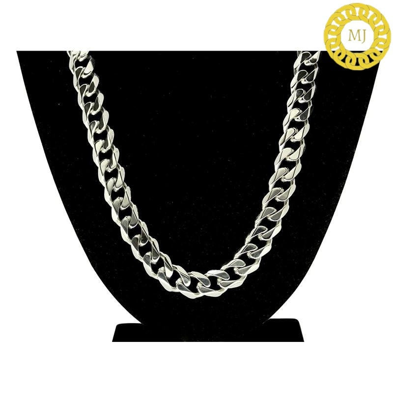 3-11mm Heavy Solid 925 Sterling Silver Men's Miami Cuban curb Chain Necklace Anti-Tarnish, wide 18"-28" Inch Hop with Fine quality Clasp