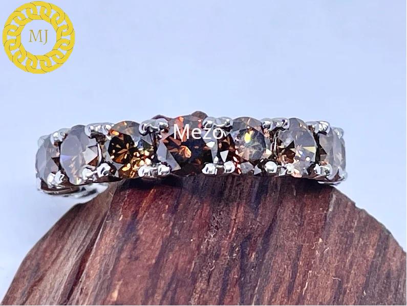 Shiny Chocolate Diamond Infinity Band-Round Diamonds-18k Gold-Black Diamond Eternity ring-April birthstone ring-Engagement Ring-Gift for her