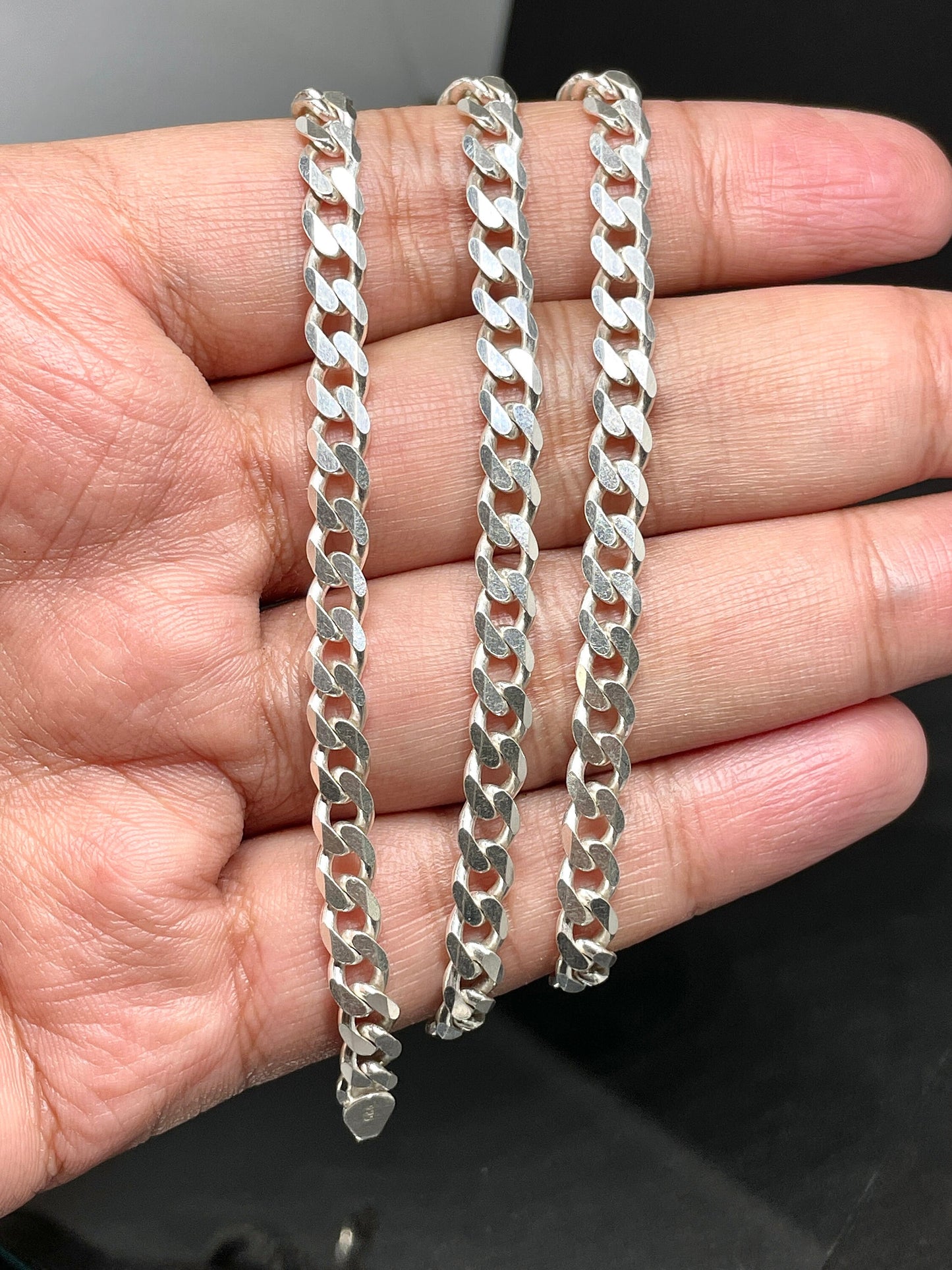 925 Silver Cuban Link Chain 5mm - Silver Slick Chain - Men's Chain - Women's Chain - Unisex Streetwear Chain - Gifts For Him - Gifts For Her