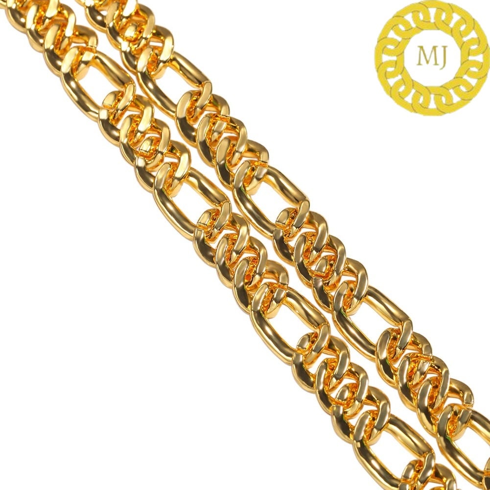 13MM VVS1 Moissanite Diamond Miami Cuban Figaro Chain With 14k White Gold Finished In Sterling Silver 925,16"-28'' ,Pass The Diamond Tester