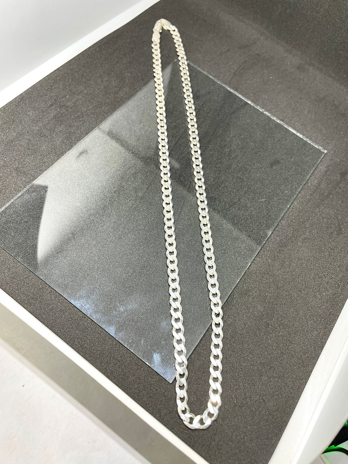 925 Silver Cuban Link Chain 5mm - Silver Slick Chain - Men's Chain - Women's Chain - Unisex Streetwear Chain - Gifts For Him - Gifts For Her