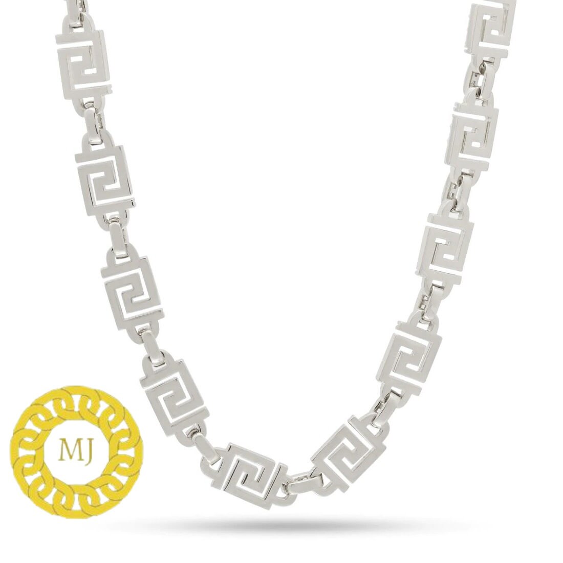 VVS1 Real Moissanite Diamonds Pass Tester | Miami Baguetta Greek Key Unique Chain | 10mm 16-28” | Fine Quality Box Clasp HipHop Necklace