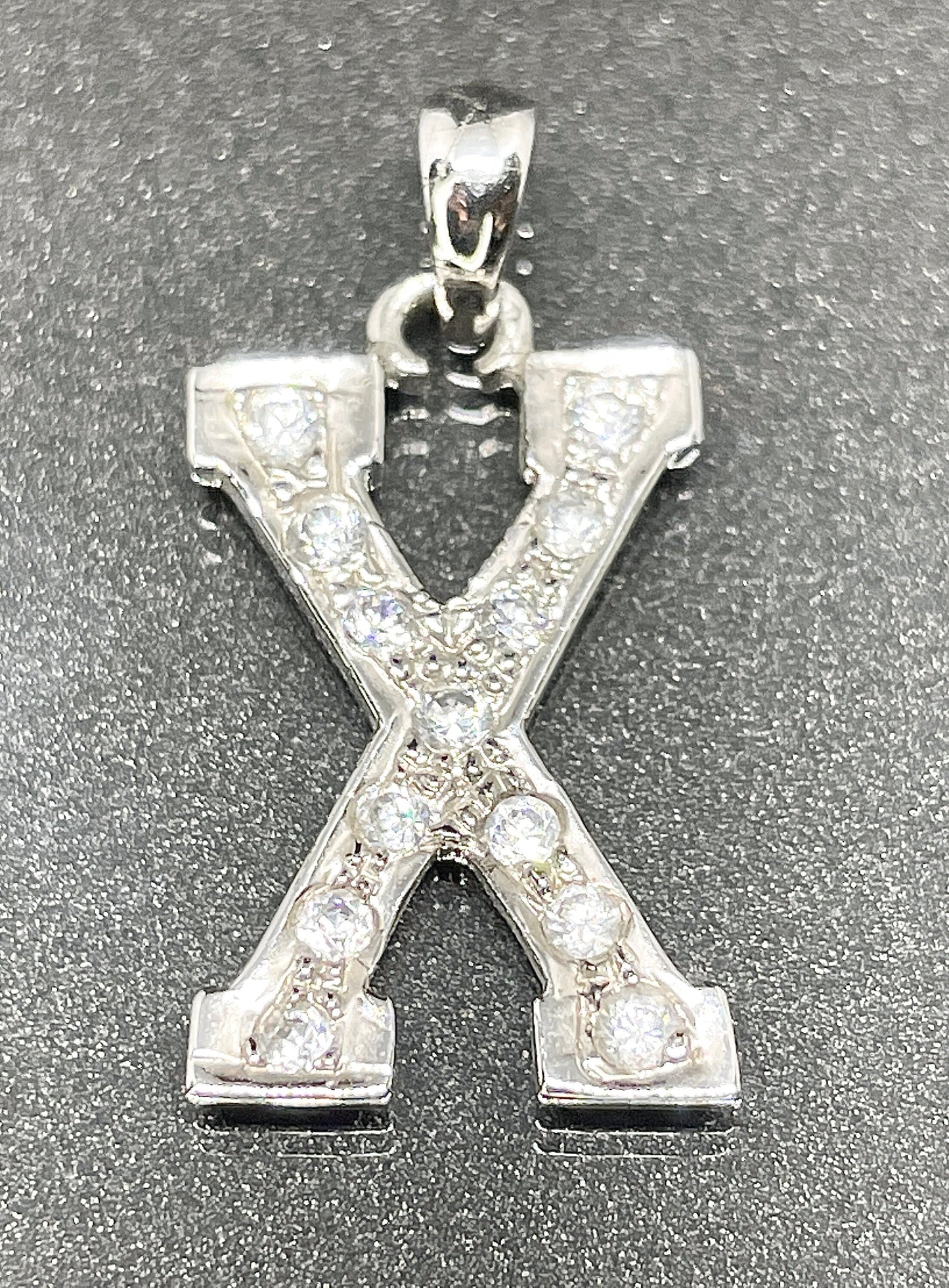 Moissanite Letter Pendant/ X Alphabet Moissanite Diamond Pendant/ Name Letter Diamond Pendant/ Customized Letter Pendant/
