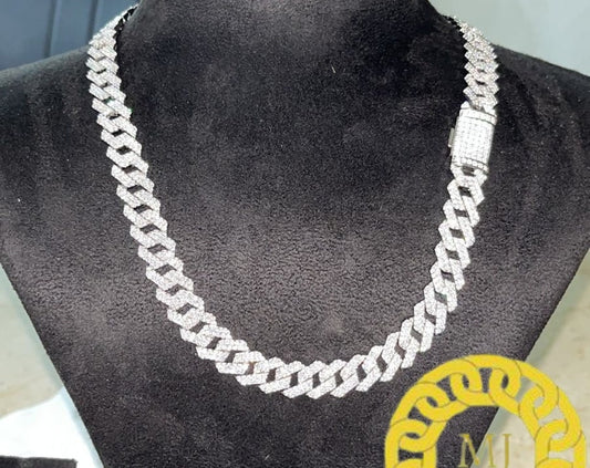 12MM VVS1 Moissanite Diamond Miami Cuban Chain